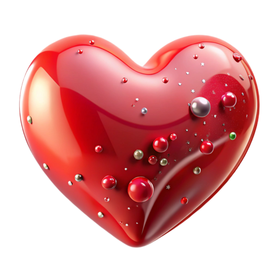 dramatic modern Heart Shape Red Glossy Transparent Cutout exclusive png