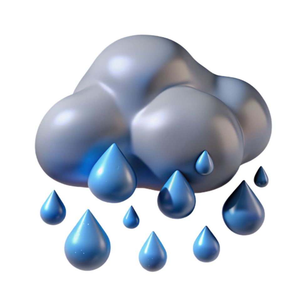 dramatic artistic Heavy Rain Texture Cutout Isolated premium png