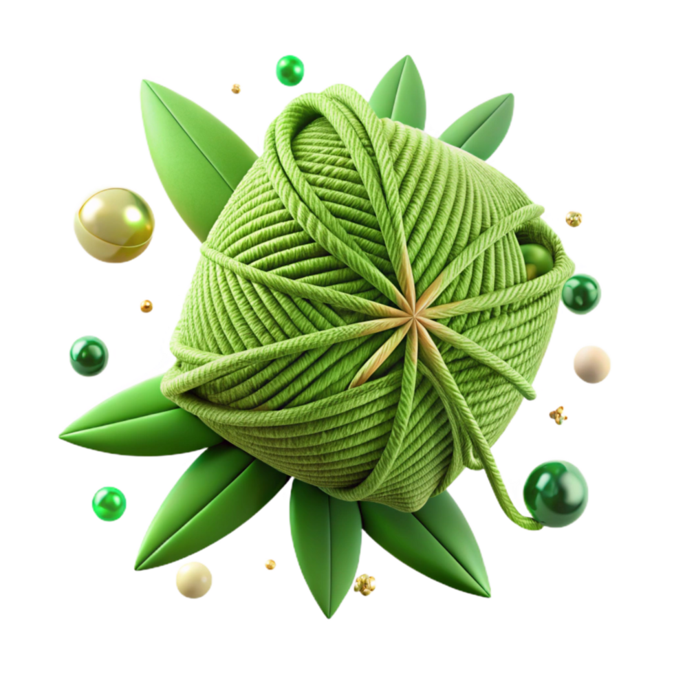 beautiful classic Hemp Green Thread Cutout Transparent Background Textured high resolution png