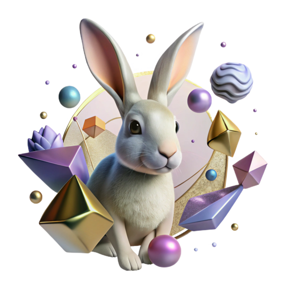 wonderful contemporary Hopping Rabbit Long Ears Isolated authentic png