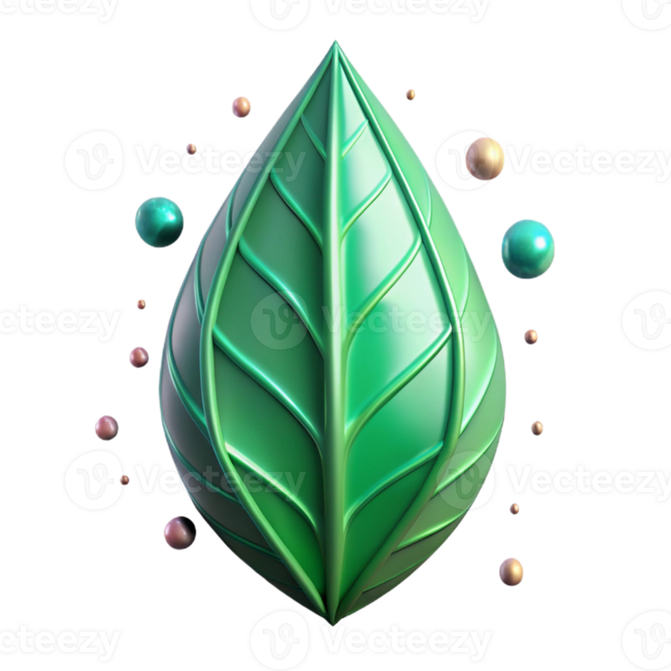 beautiful minimalist Jade Green Leaf Isolated Element high quality png