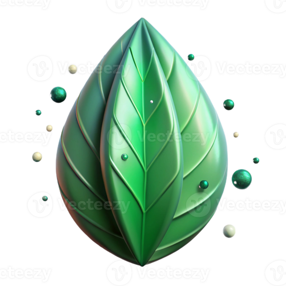 vibrant traditional Jade Green Leaf Isolated Element professional png