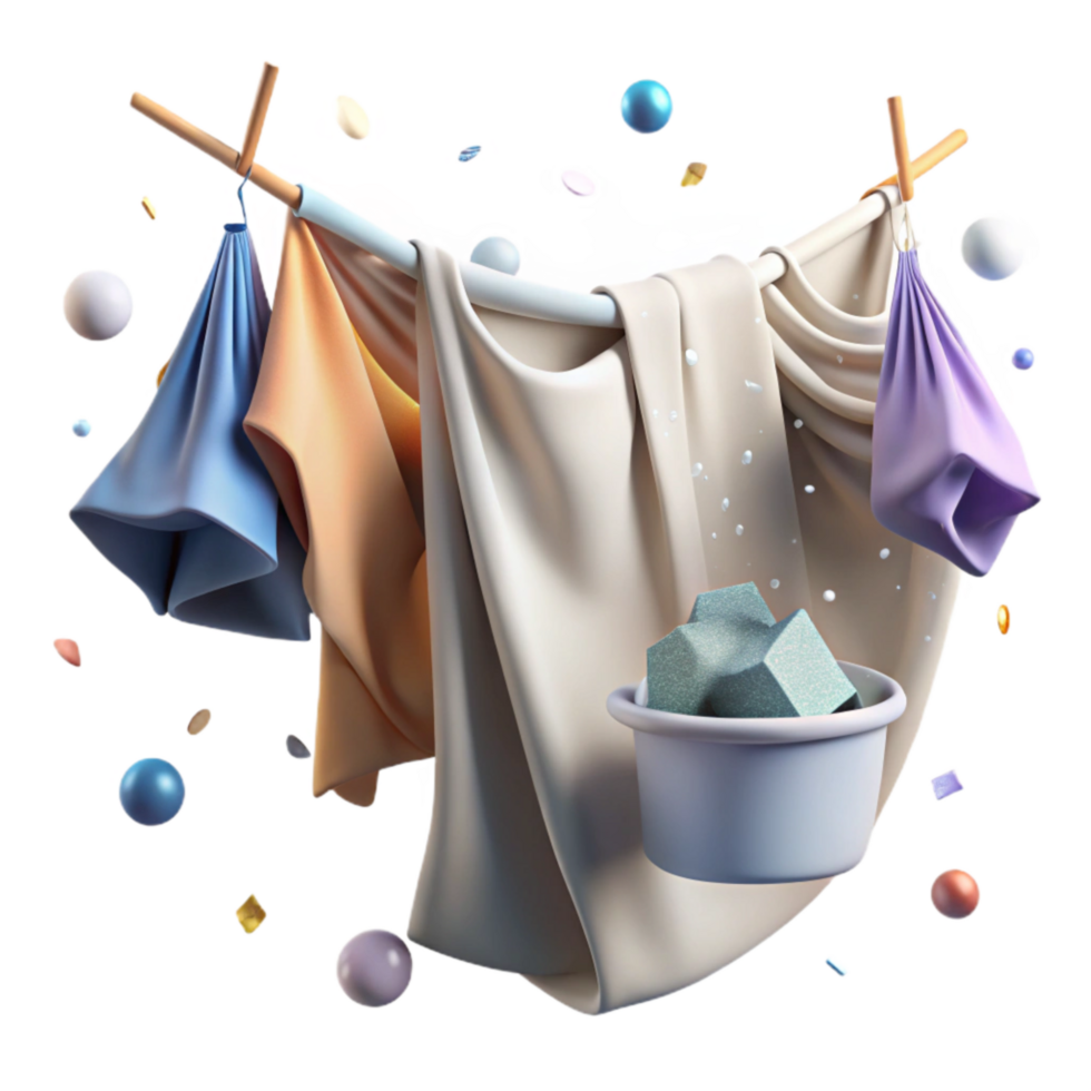 magnificent creative Laundry Hanging Drying in Whispering Winds Cutout premium png