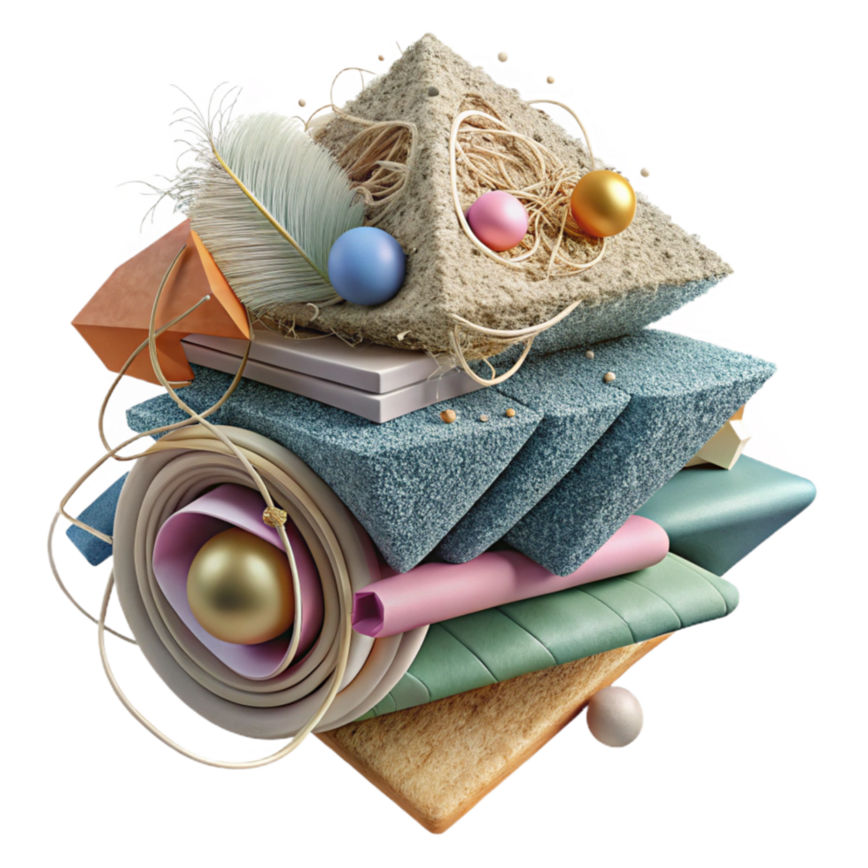 vibrant minimalist Layered Threads Cutout Textured Background original png