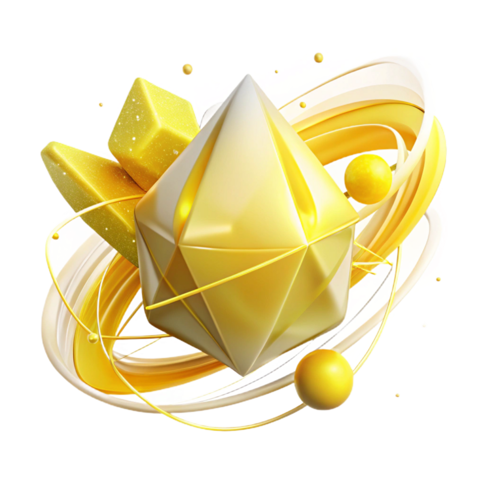 magnificent vintage Lemon Yellow Abstract Light Streaks Isolated with Transparent Background and Energetic Vibe authentic png