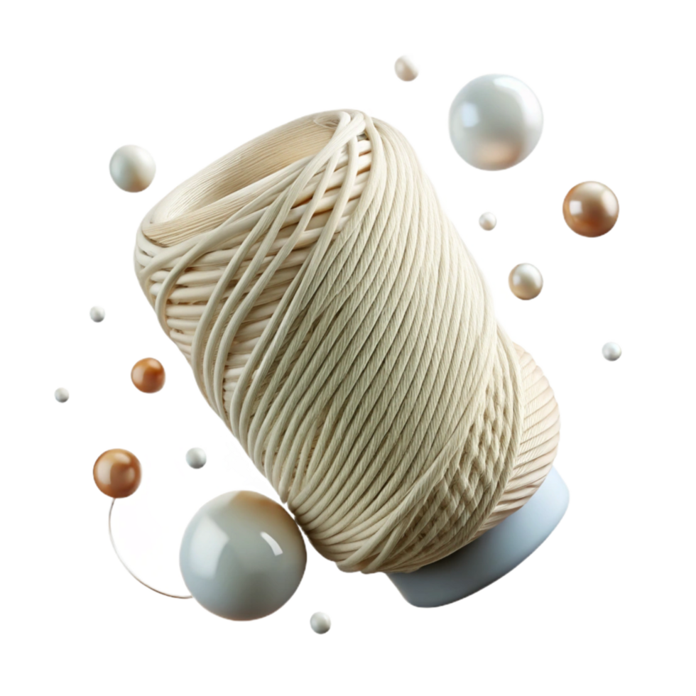 impressive classic Loose White Thread Isolated with Drop Shadow high resolution png