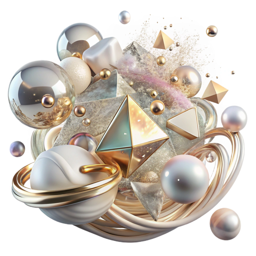 impressive abstract Low Angle View Harmony of Chaos Object Transparent Background high quality png
