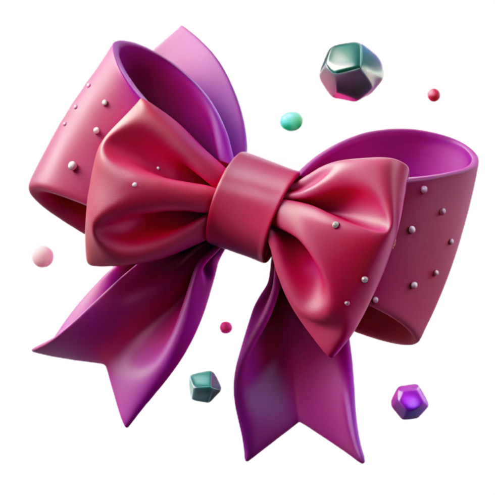 magnificent abstract Magenta Ribbon Bow Cutout detailed png