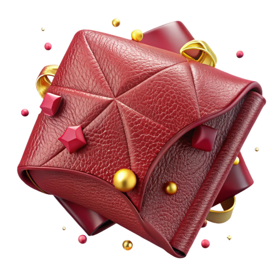 dramatic minimalist Maroon Red Leather Texture Isolated Element with Transparent Background and Rich Feel original png