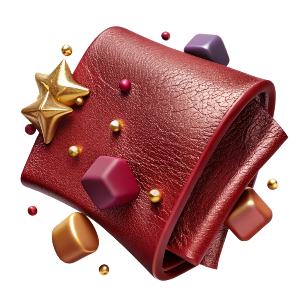 vibrant vintage Maroon Red Leather Texture Isolated Element with Transparent Background and Rich Feel detailed png
