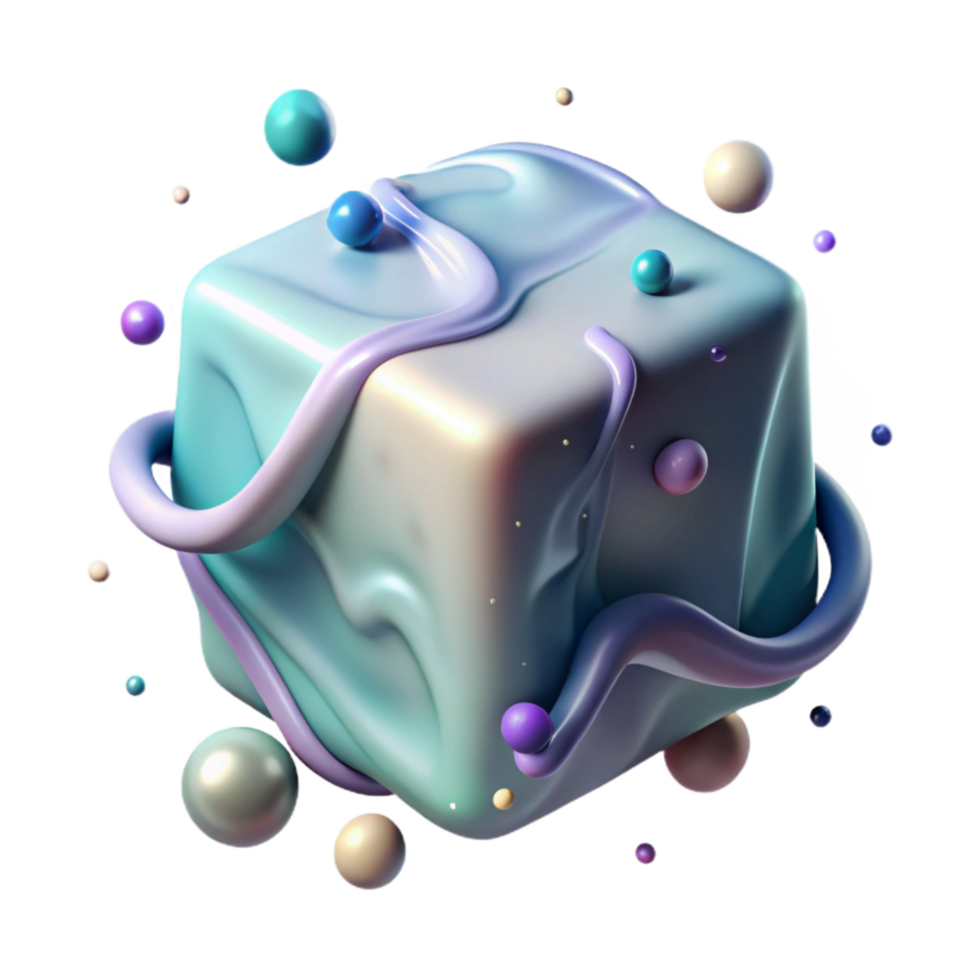 beautiful modern Melting Ice Cube Transparent Background with Water Droplets authentic png