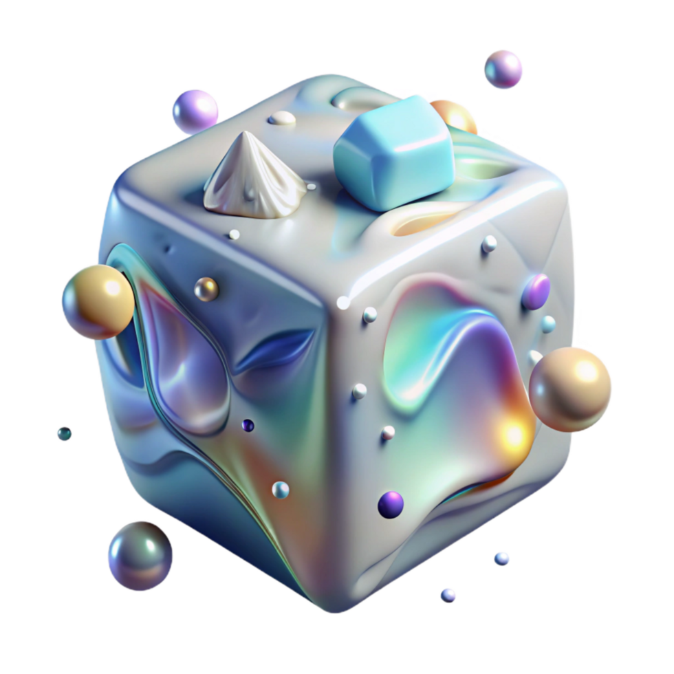 dramatic vintage Melting Ice Cube Transparent Background with Water Droplets genuine png