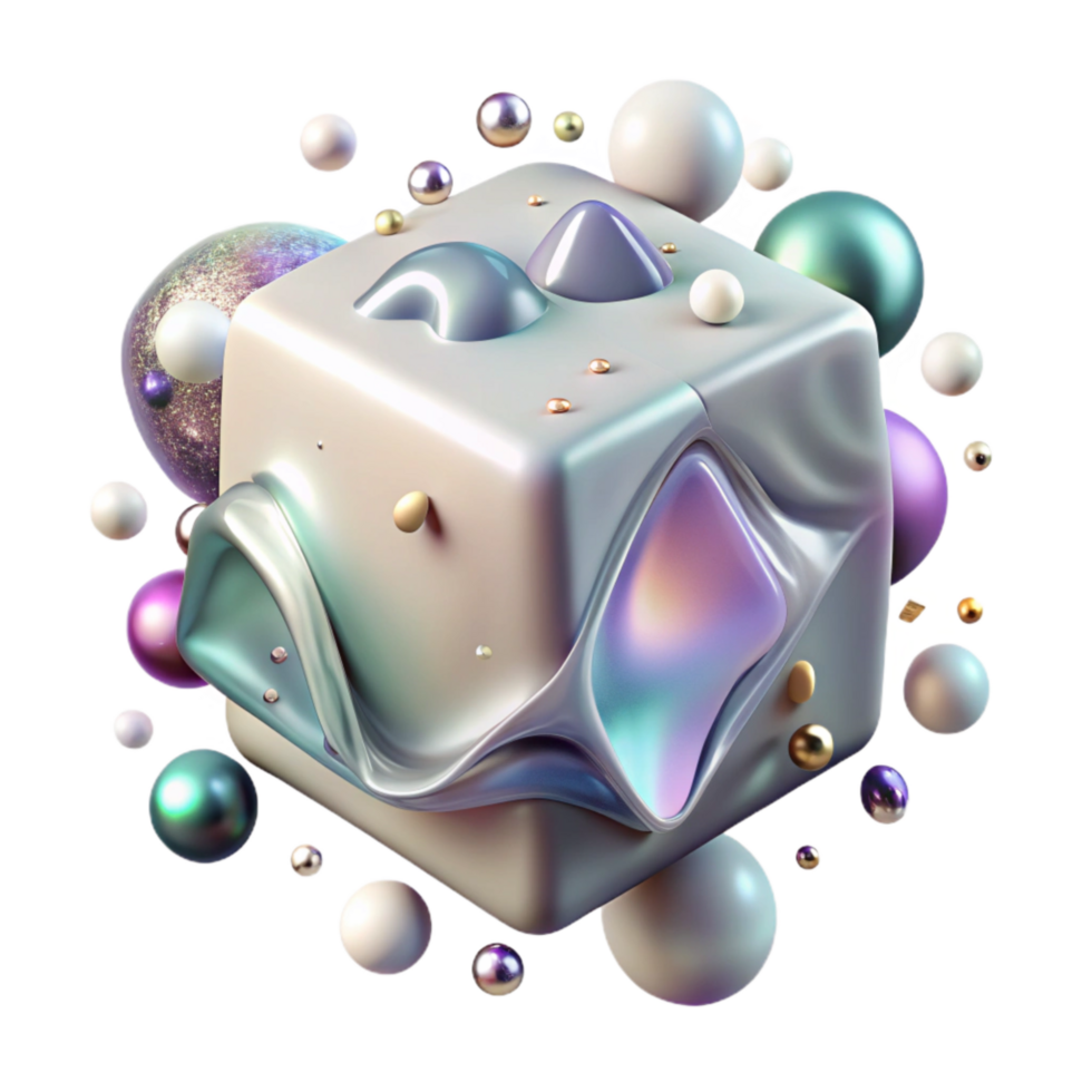 dramatic creative Melting Ice Cube Transparent Background with Water Droplets high resolution png
