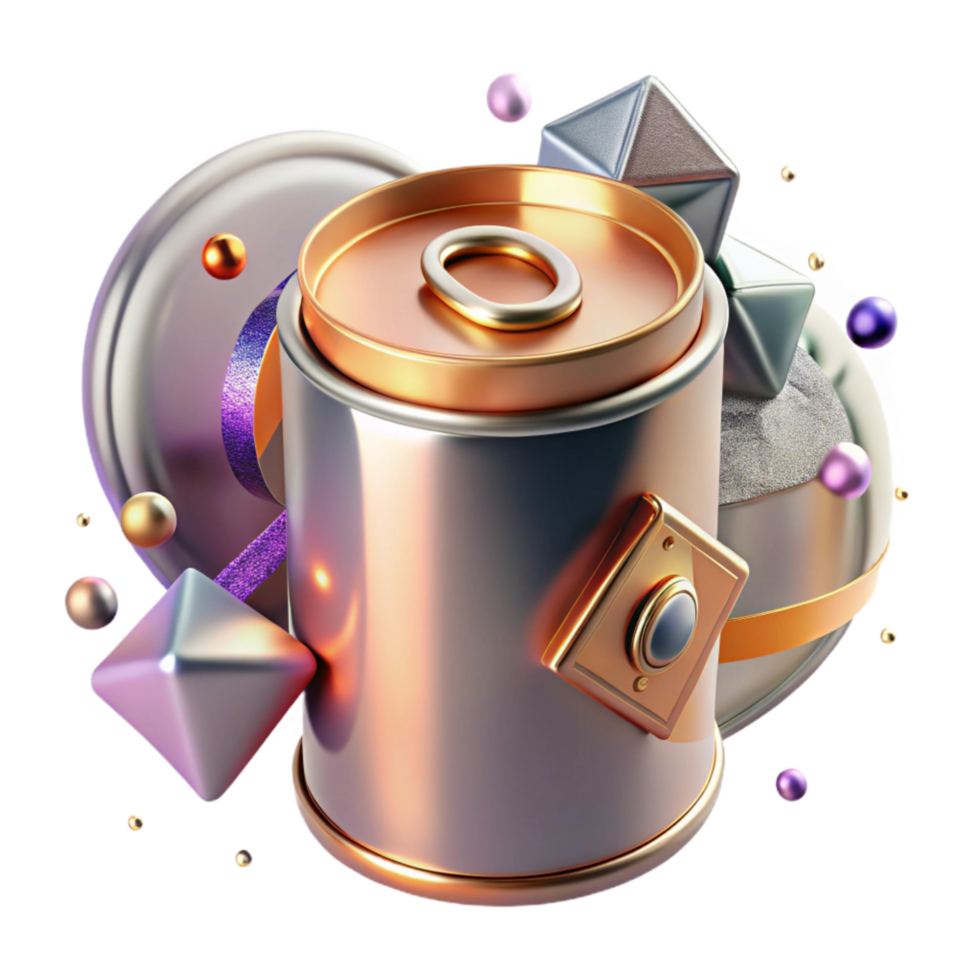 wonderful artistic Metal Can Side View with Label Transparent Background professional png