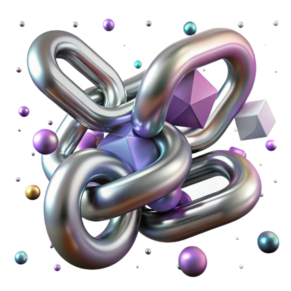 stunning creative Metal Chain Links Cutout with Realistic Detail png