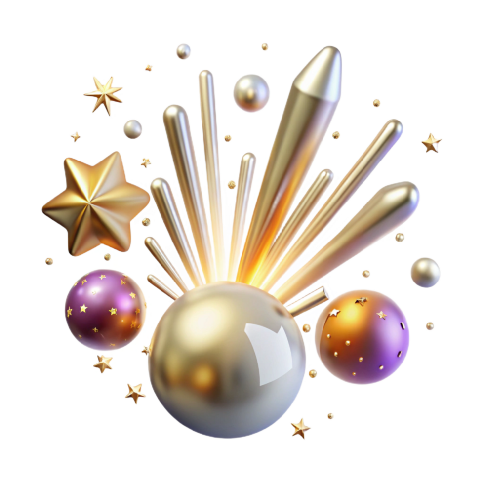elegant traditional Meteor Shower Transparent Background png