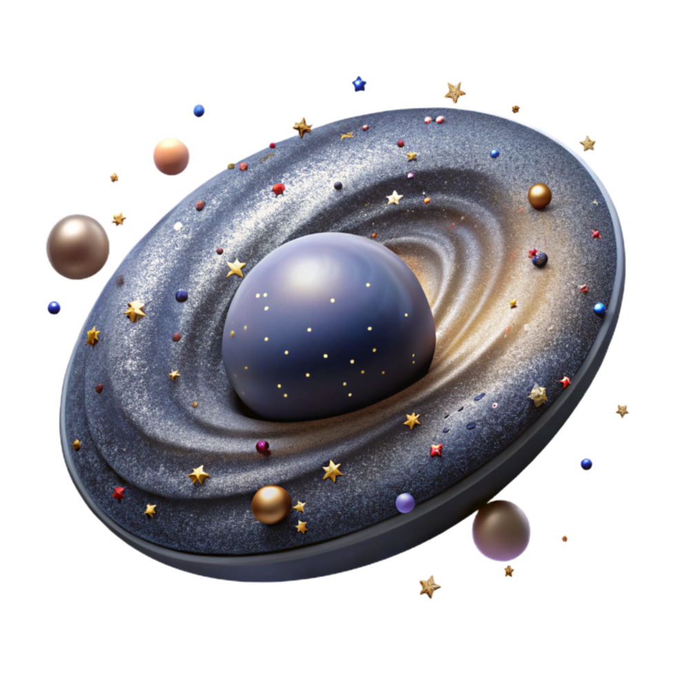 stunning contemporary Milky Way Galaxy Panoramic View Element with Stars detailed png