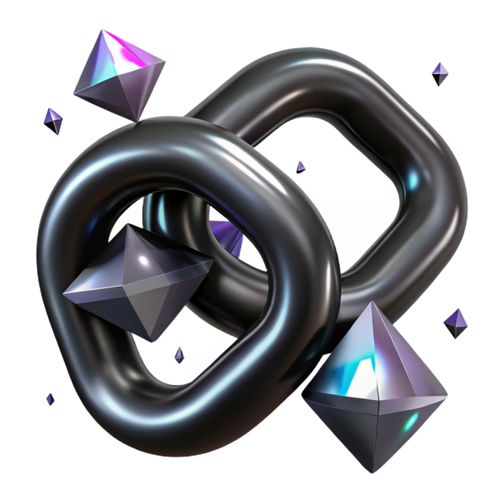 beautiful minimalist Night Black Linked Diamonds Design Cutout professional png