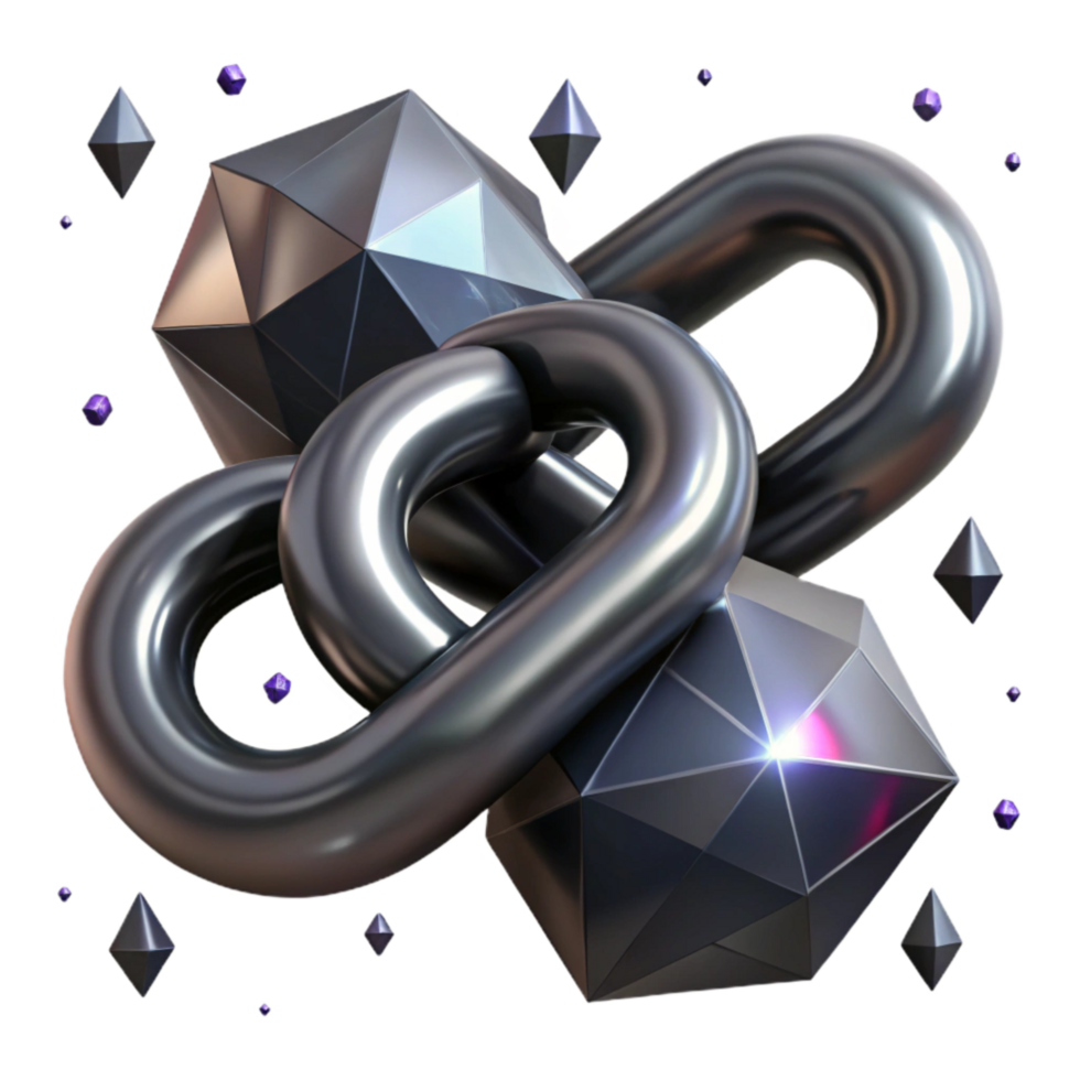 dramatic vintage Night Black Linked Diamonds Design Cutout premium png
