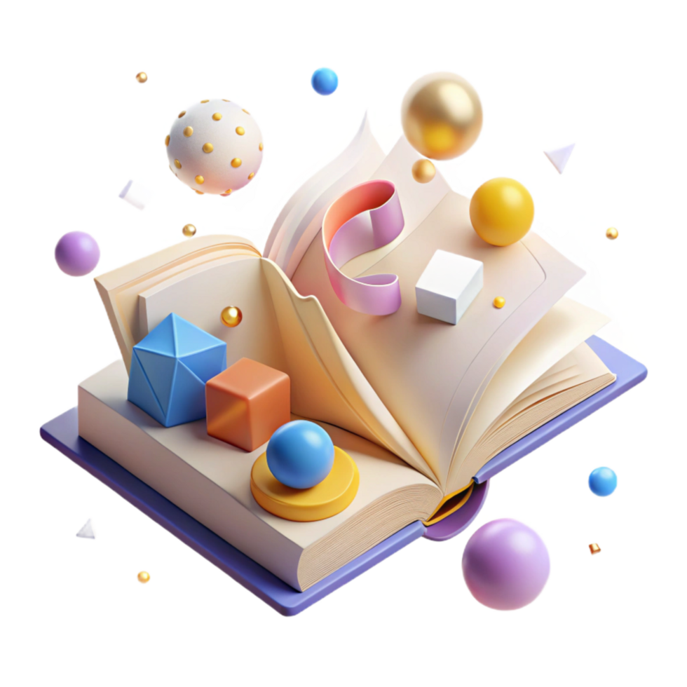 extraordinary contemporary Open Book Flat Lay Transparent Background professional png