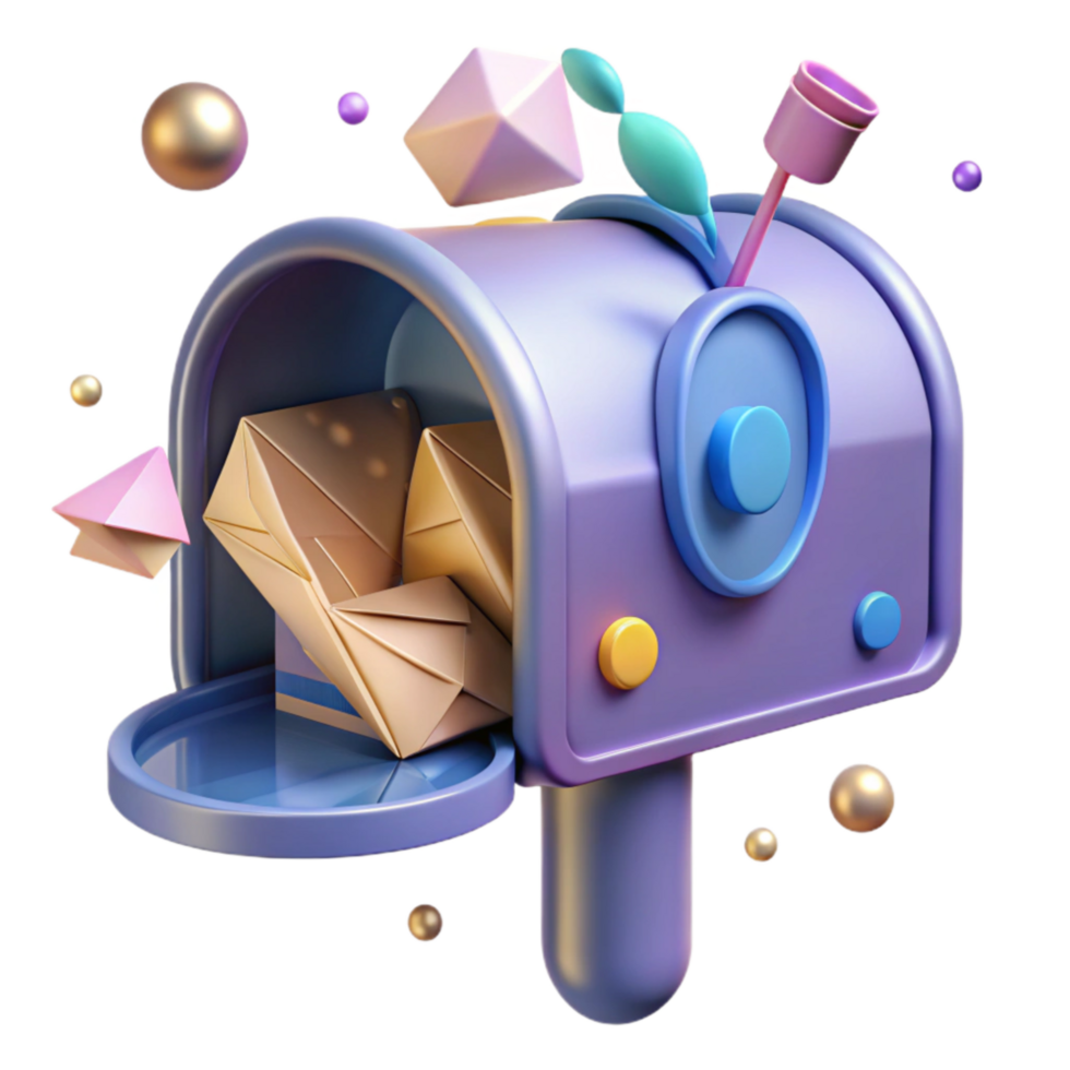 stunning modern Open Mailbox Letters Inside Transparent Background high resolution png