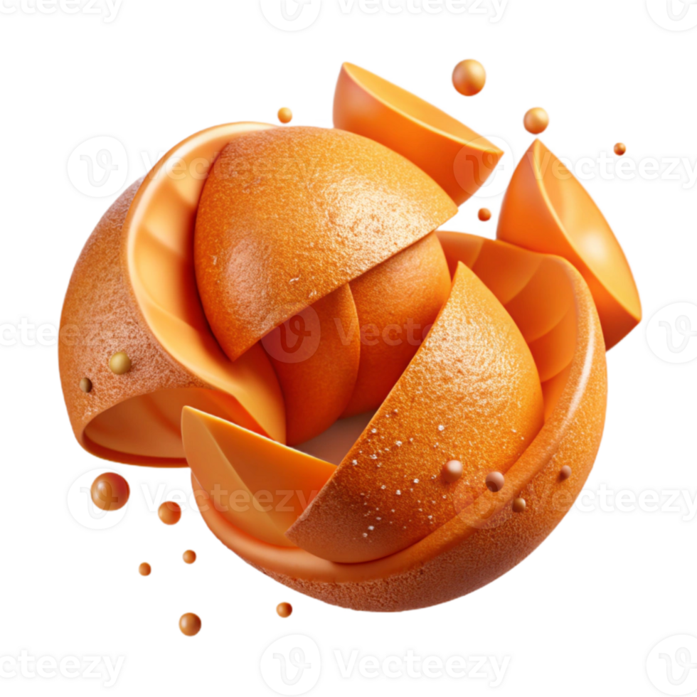 elegant classic Orange Peel Texture Cutout Isolated original png