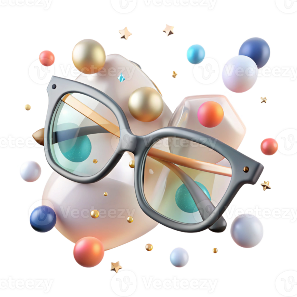 extraordinary vintage Pair of Eyeglasses Wire Frames Transparent Background exclusive png