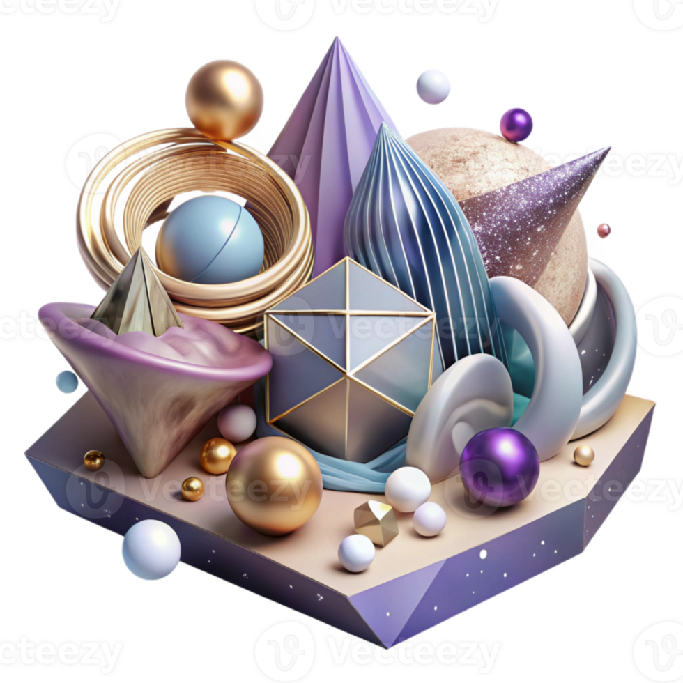 serene minimalist Perspective View Harmony of Chaos Illustration Cutout high quality png