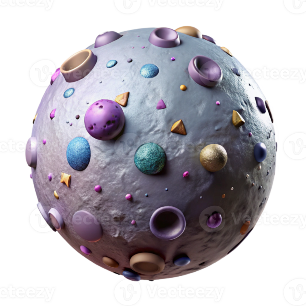 beautiful creative Planet Surface with Craters Isolated exclusive png