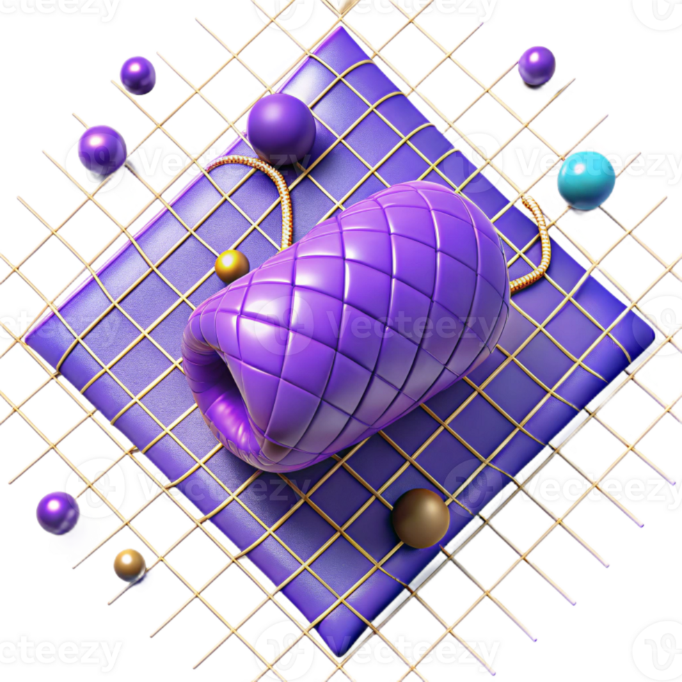 dramatic classic Purple Thread in a Grid Pattern Isolated authentic png
