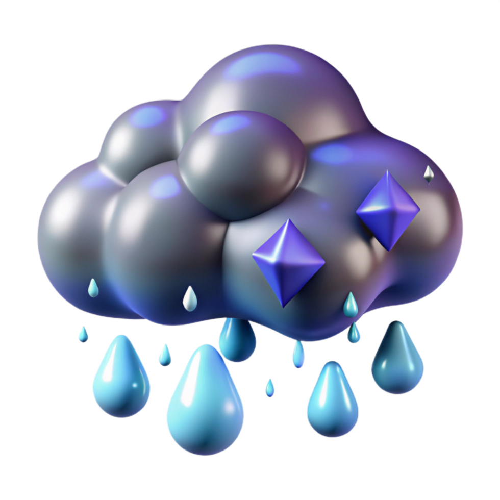 wonderful creative Rain Cloud with Sun Peeking Through Transparent Background genuine png