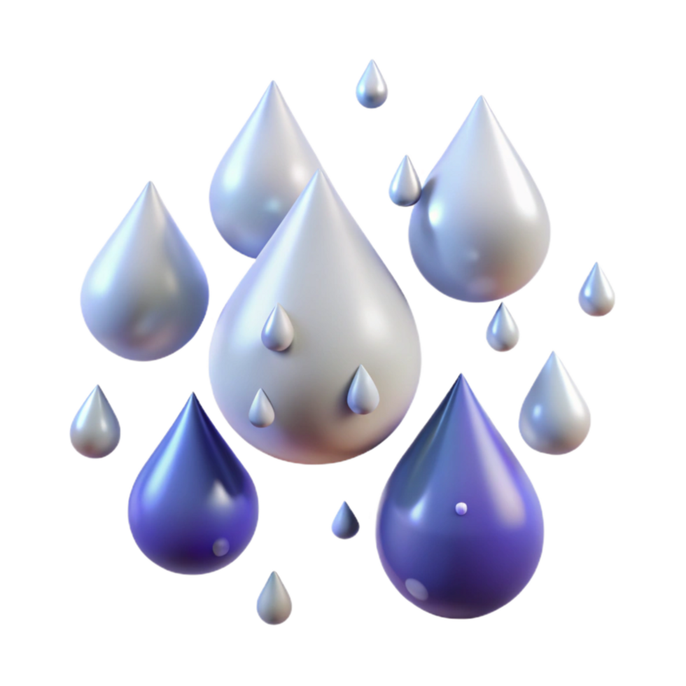 dramatic classic Rain Drops Falling Downward Isolated Element original png
