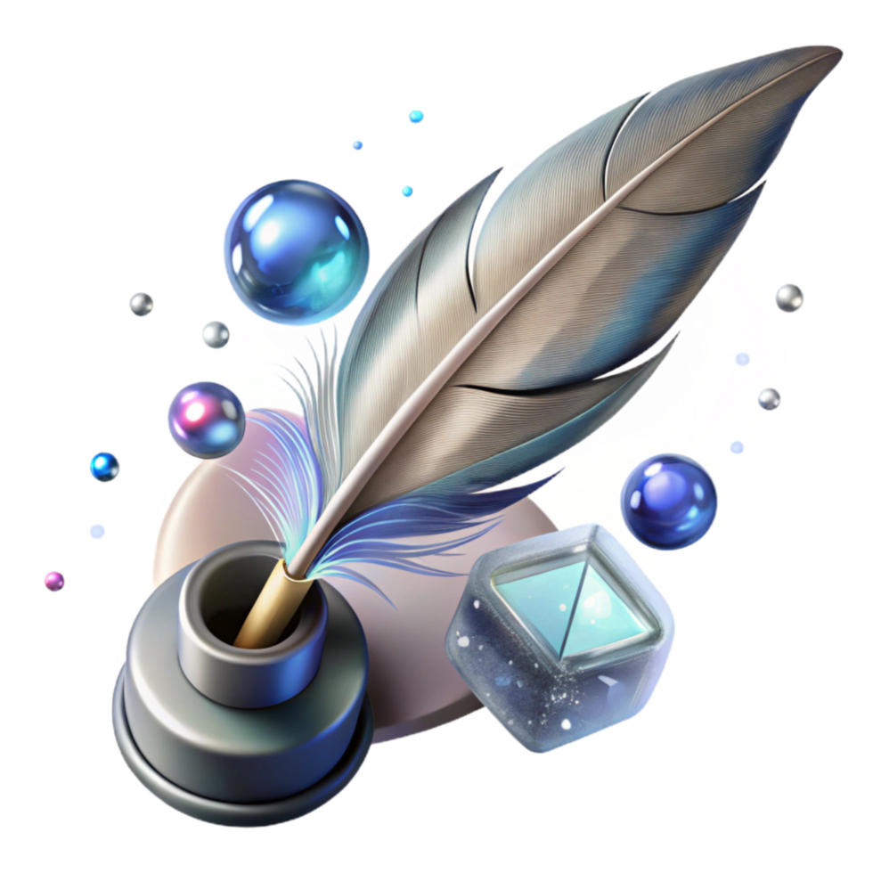 stunning rustic Realistic Feather Pen with Ink Detail Transparent Background png