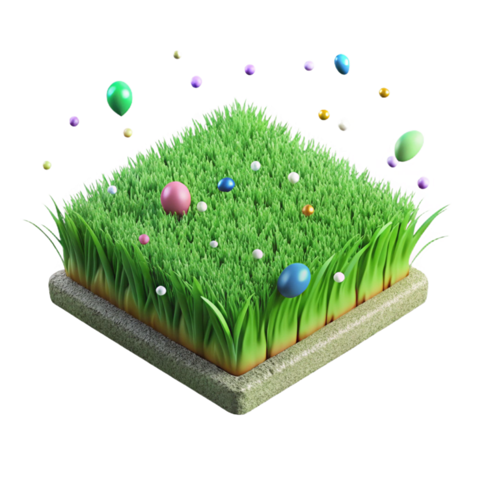 beautiful vintage Realistic Green Grass Patch Isolated exclusive png