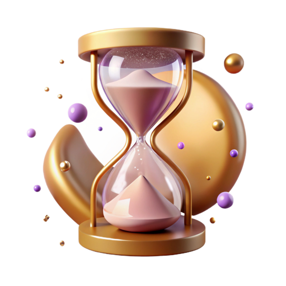stunning rustic Realistic Hourglass with Sand Flowing Isolated genuine png