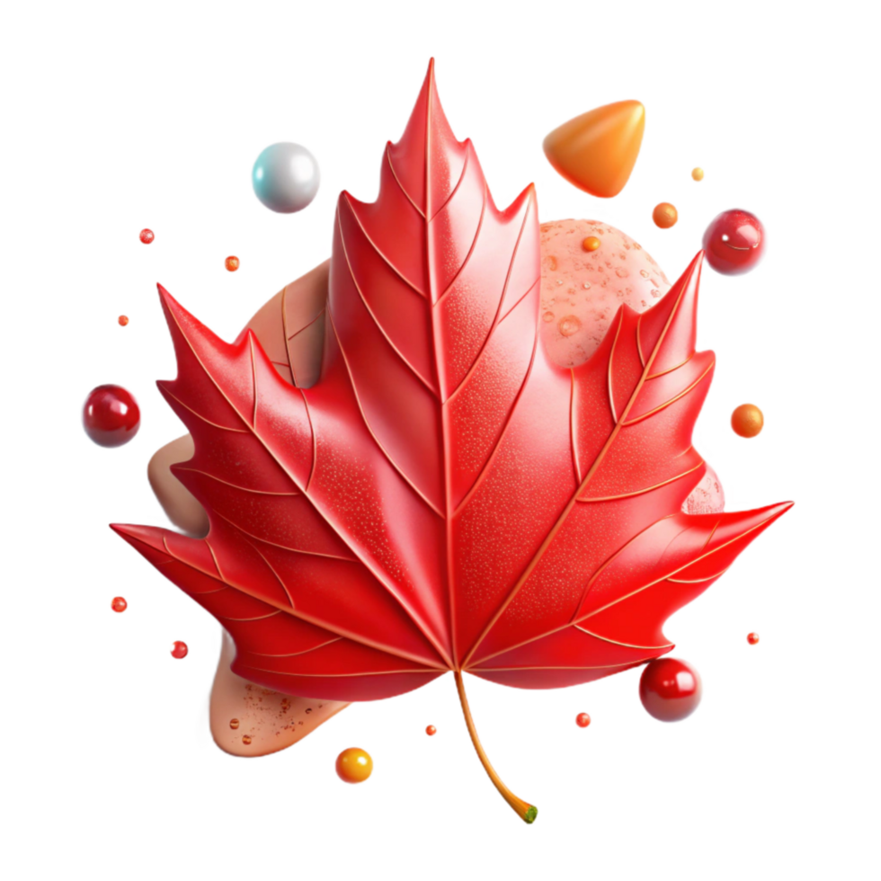 impressive rustic Red Autumn Leaf Cutout Transparent Background professional png