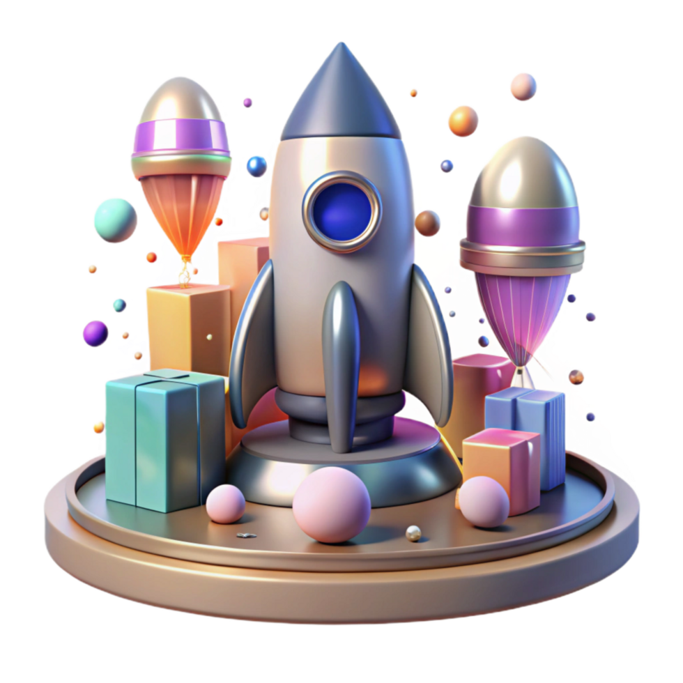 stunning traditional Rocket Launch Pad Transparent Background with Gantry Structure premium png