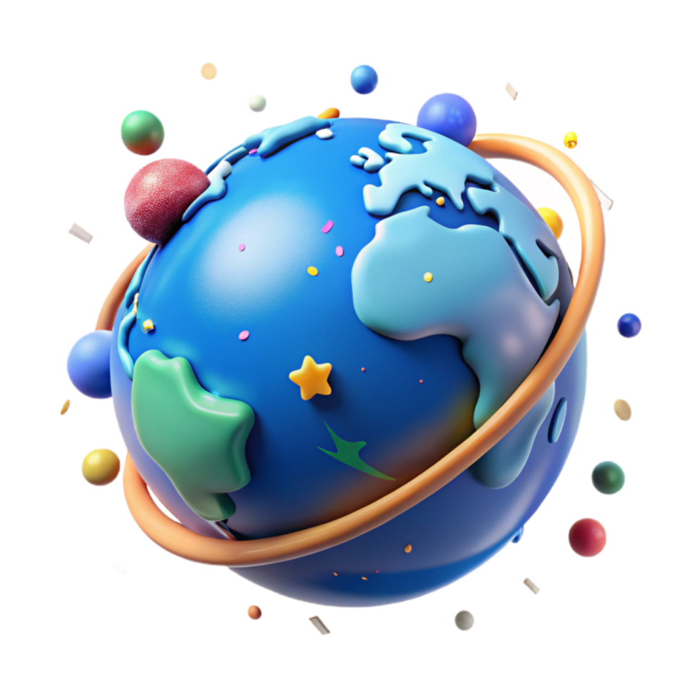 stunning classic Rotating Globe Isolated Element with Blue Oceans genuine png