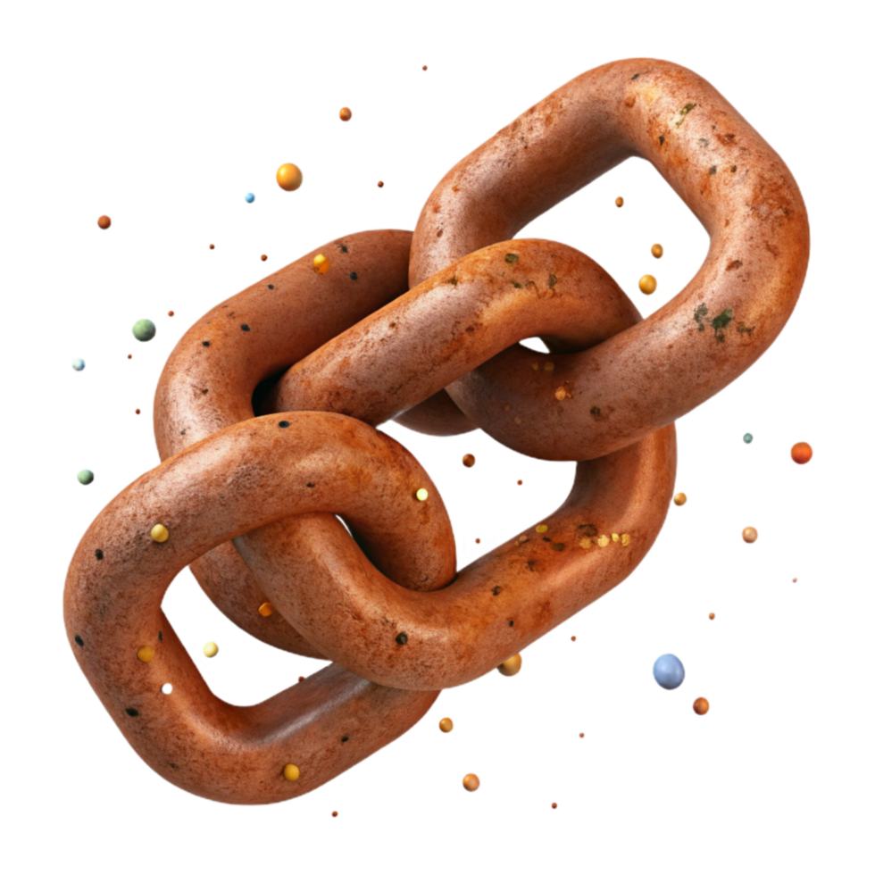 stunning rustic Rust Colored Chain Links with Grunge Texture Cutout png