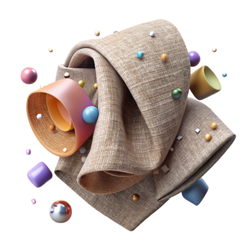 stunning creative Rough Fabric Texture with Linen Weave Cutout high quality png