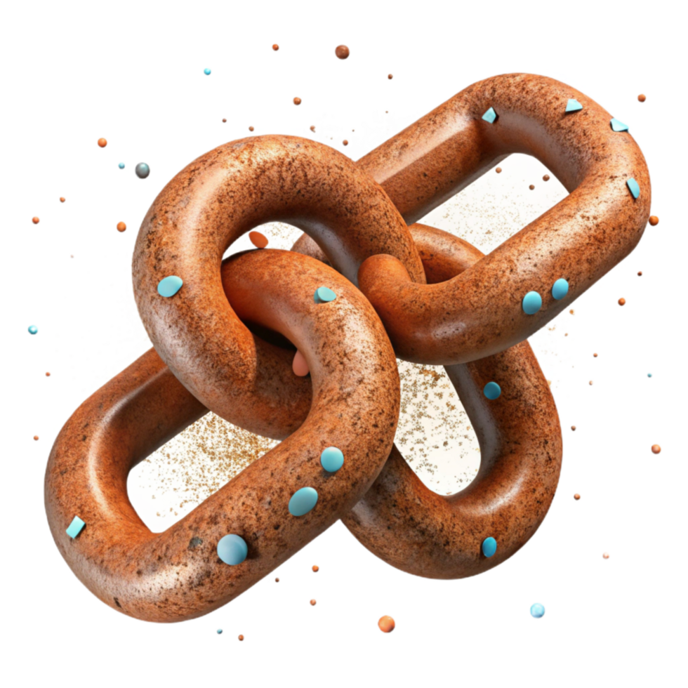 elegant vintage Rust Colored Chain Links with Grunge Texture Cutout high quality png