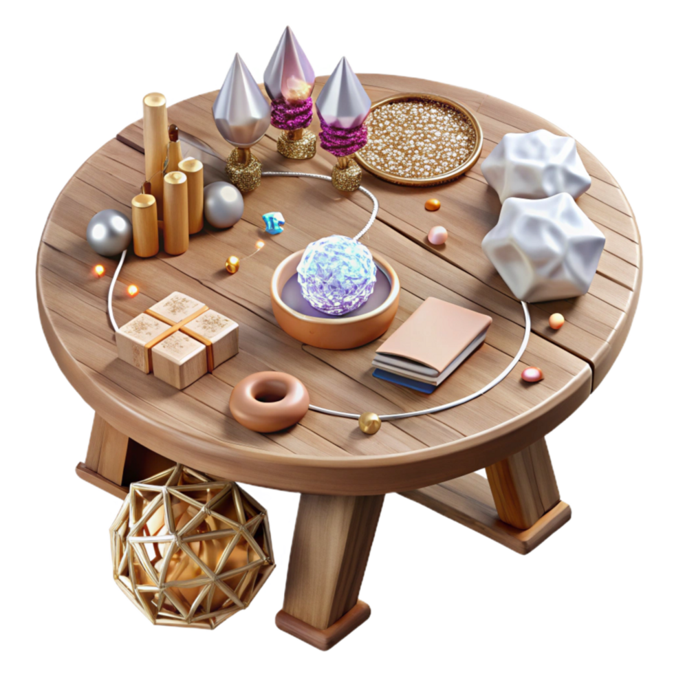 dramatic traditional Rustic Wooden Table Top View Isolated original png