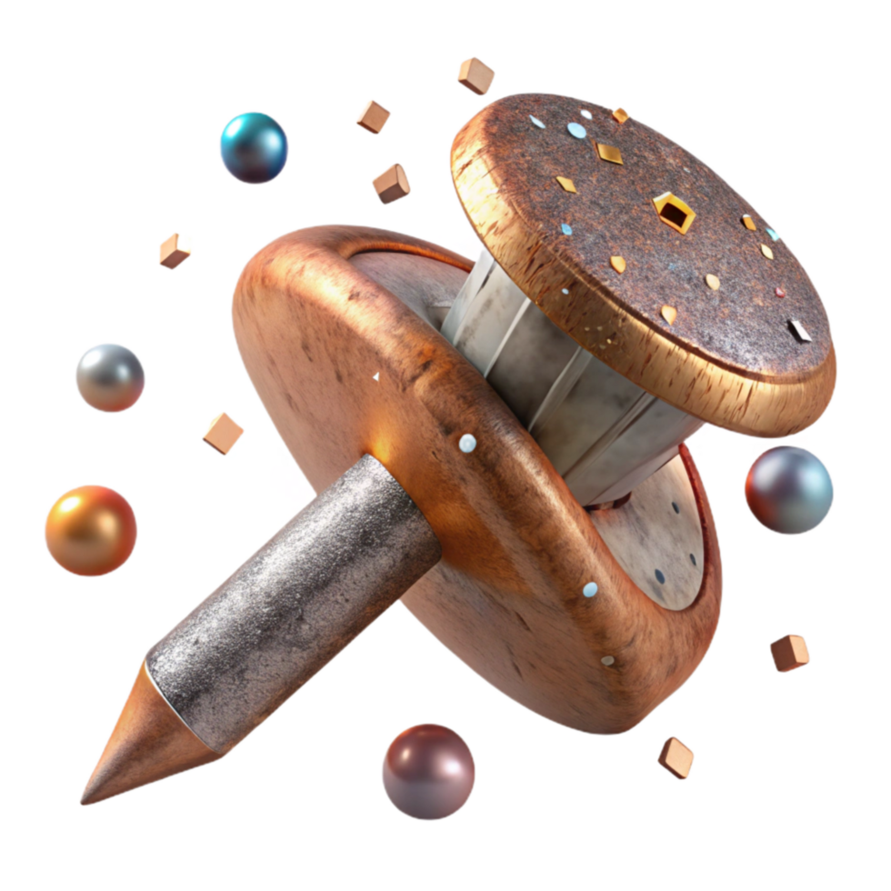 beautiful artistic Rusty Nail Isolated with Detailed Texture professional png