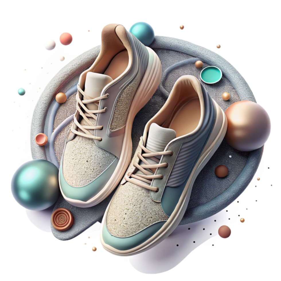 magnificent creative Shadow of a Pair of Running Shoes Top View Transparent Background png