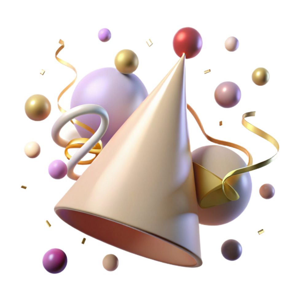impressive classic Shadow of Party Hat with Cone Shape Isolated original png