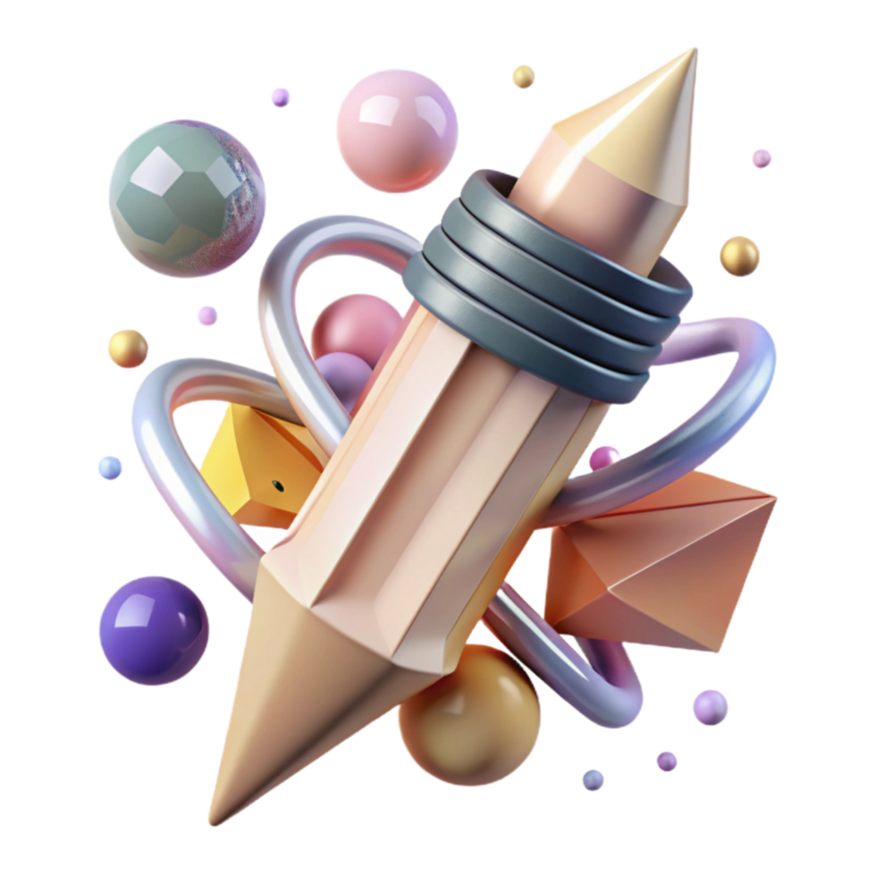 elegant rustic Shadow of Pencil with Sharp Tip Cutout exclusive png