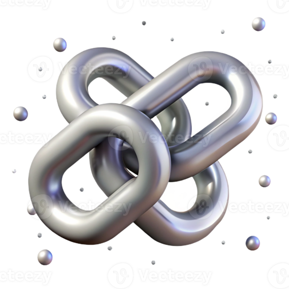 vibrant creative Silver Gray Geometric Links Isolated Element high resolution png