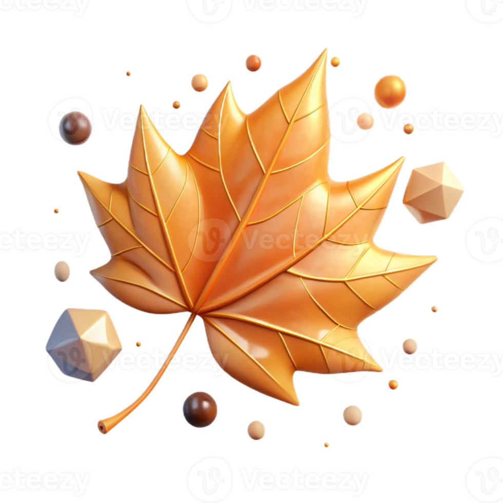 impressive abstract Single Autumn Leaf Falling Cutout Transparent Background png