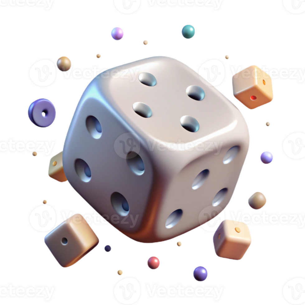 serene rustic Single Dice Top View Cutout high resolution png