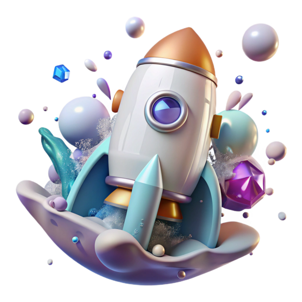 extraordinary abstract Space Capsule Splashdown Transparent Background with Water Entry professional png